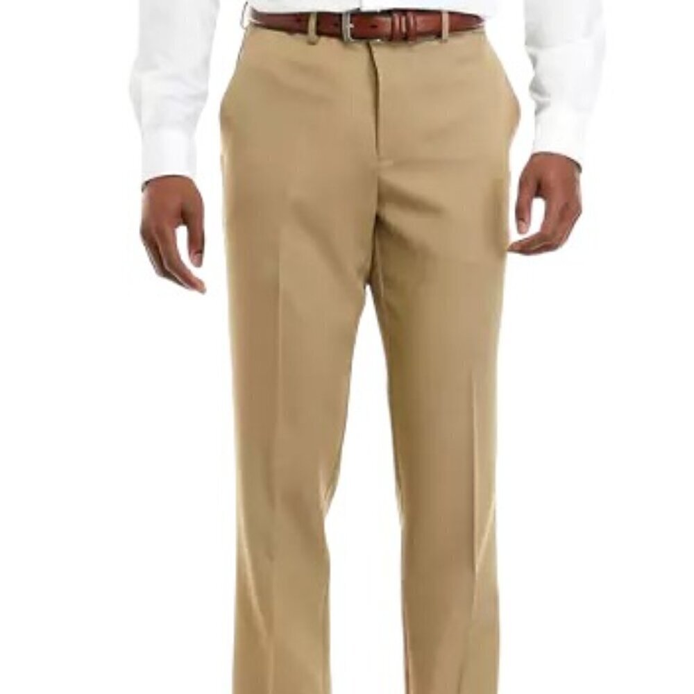 Savane Men's Straight Leg Khaki Dress Pants 44 x 30
